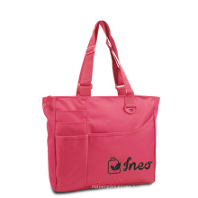 Custom Utility Conference Logo Print Zipper Tote Bag with Adjustable Handles